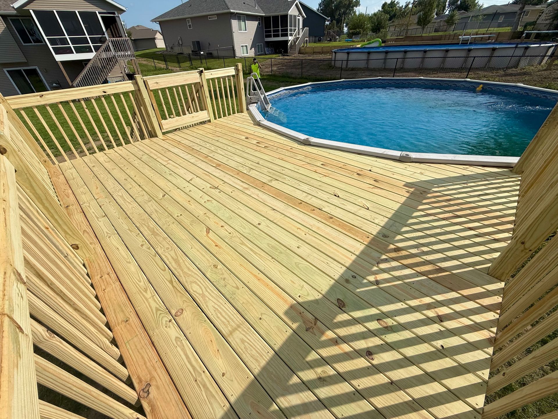 PT Wood Pool Deck In Cedar Rapids