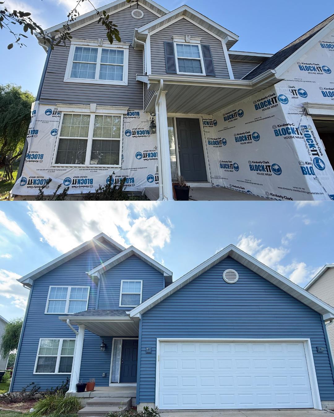 Before & After Vinyl Siding Installation In Cedar Rapids
